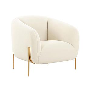 Kandra Cream Shearling Accent Chair by TOV Furniture
