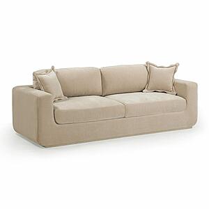 Miri Sand Upcycled Washed Velvet Sofa by TOV Furniture