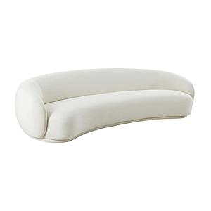 Kendall Cream Velvet 120" Sofa by TOV Furniture