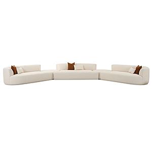 Fickle Cream Boucle 5-Piece Modular Sectional by TOV Furniture