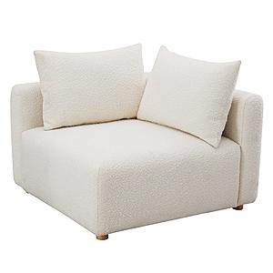 Hangover Cream Boucle Modular Corner Chair by TOV Furniture