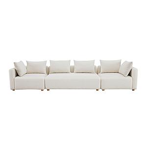 Hangover Cream Boucle 145" Long Sofa by TOV Furniture