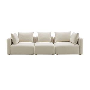 Hangover Cream Linen Sofa by TOV Furniture