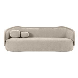 Circe Taupe Textured Velvet Sofa by TOV Furniture
