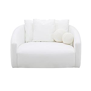 Hanim Cream Linen Daybed by TOV Furniture