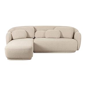 Misty Cream Boucle Sectional - LAF by TOV Furniture