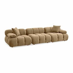 Calliope Cafe Au Lait Performance Velvet Modular Sofa by TOV Furniture
