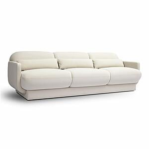Azalea Cream Velvet Sofa by TOV Furniture