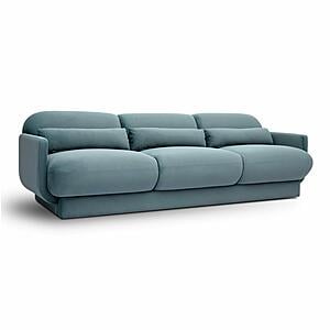 Azalea Powder Blue Velvet Sofa by TOV Furniture