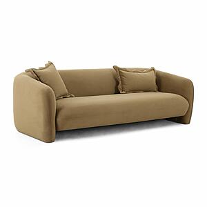 Lou Cafe Au Lait Performance Velvet Sofa by TOV Furniture