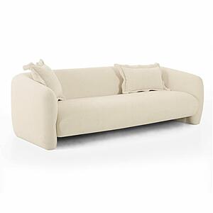 Lou Sandstone Textured Fabric Sofa by TOV Furniture