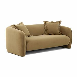 Lou Cafe Au Lait Performance Velvet Loveseat by TOV Furniture