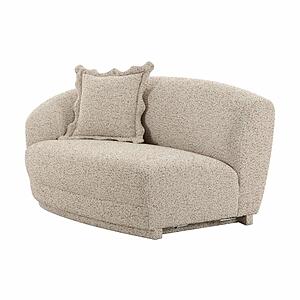 Marion Two-Tone Textured Boucle Loveseat - LAF by TOV Furniture