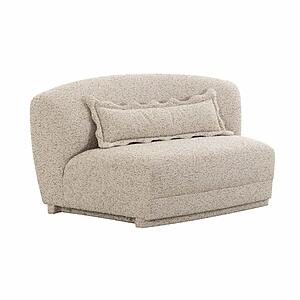 Marion Two-Tone Textured Boucle Armless Loveseat by TOV Furniture