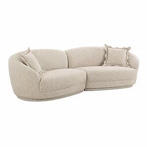 Marion Two-Tone Textured Boucle Sectional by TOV Furniture