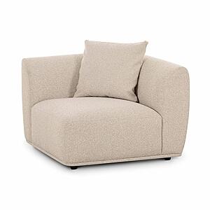 Sylvie Cream Boucle Corner Chair by TOV Furniture