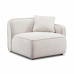 Travie White Sand Performance Corduroy Velvet RAF Corner Chair by TOV Furniture