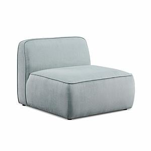 Travie Sea Blue Performance Corduroy Velvet Armless Chair by TOV Furniture