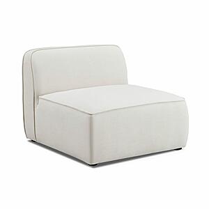 Travie Sand Upcycled Linen Armless Chair by TOV Furniture