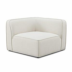 Travie Sand Upcycled Linen Corner Chair by TOV Furniture