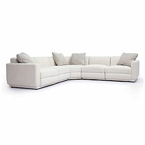Perry Cream Chenille Modular L-Sectional by TOV Furniture