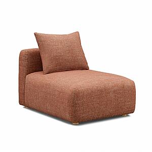 Hangover Sedona Red Textured Fabric Modular Armless Chair by TOV Furniture