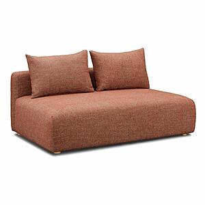 Hangover Sedona Red Textured Fabric Modular Loveseat by TOV Furniture