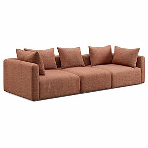 Hangover Sedona Red Textured Fabric Sofa by TOV Furniture