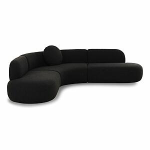 Broohah Black Boucle Sectional by TOV Furniture
