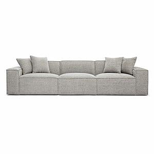 Mindy Taupe Chenille Basketweave Modular Sofa by TOV Furniture