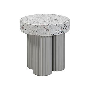 Clover Faux Terrazzo Indoor / Outdoor Round Side Table by TOV Furniture
