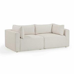Hangover Cream Outdoor Modular Loveseat by TOV Furniture