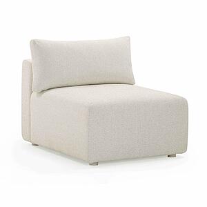 Hangover Cream Modular Outdoor Armless Chair by TOV Furniture