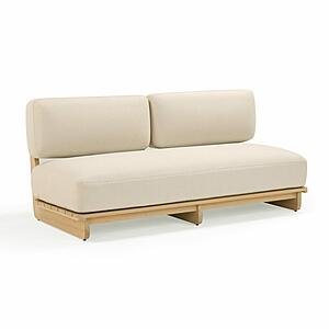 Reavan Cream Outdoor Lounge Sofa by TOV Furniture