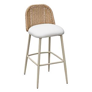 Alexa Cream Outdoor Barstool by TOV Furniture