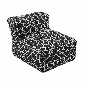 Chiara Outdoor Black Accent Pouf by TOV Furniture