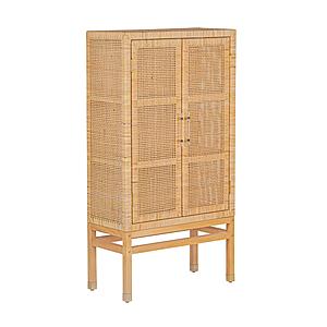Amara Natural Woven Rattan Cabinet by TOV Furniture