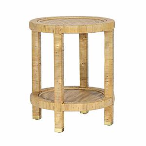 Amara Natural Rattan Side Table by TOV Furniture
