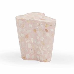 Slab Sunset Pink Terrazzo Indoor/Outdoor Side Table by TOV Furniture