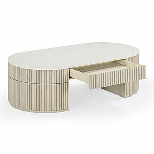 Bella Cream Large Storage Coffee Table by TOV Furniture