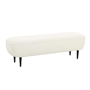 Denise Cream Boucle Bench by TOV Furniture