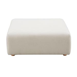 Hangover Cream Linen Ottoman by TOV Furniture
