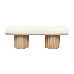 Sagano White Dyed-Yarn Bench by TOV Furniture