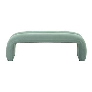 Leigh Green Velvet Channeled Bench by TOV Furniture
