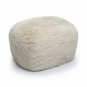 Britt Natural Vegan Shearling Ottoman by TOV Furniture