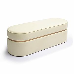 Pomp Cream Velvet Bench by TOV Furniture