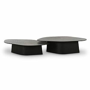 Roche Black Ash Nesting Coffee Table Set by TOV Furniture