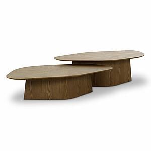 Roche Brown Ash Nesting Coffee Table Set by TOV Furniture