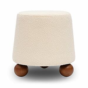 Jaine Cream Boucle Stool by TOV Furniture