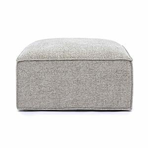 Mindy Taupe Chenille Basketweave Ottoman by TOV Furniture